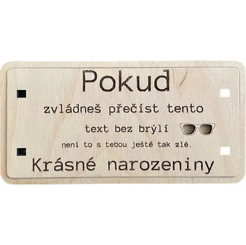 Dřevěná obálka na peníze - vtip