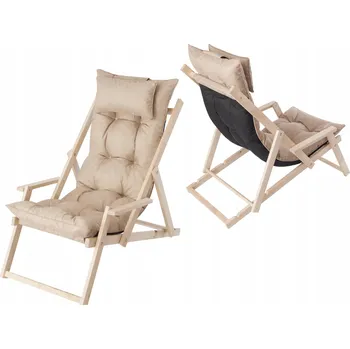 Zahradní lehátko Lehátko dřevěné béžové Hobbygarden