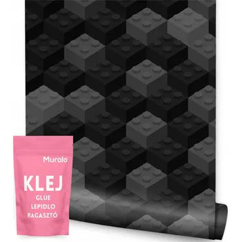 Fototapeta Dětská tapeta na zeď ŠEDÉ Lego kostky dekorace