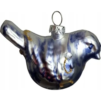 Vánoční dekorace VÁNOČNÍ BAŇKY OZDOBA NA VÁNOČNÍ STROMEK PAVÍ OČKO 15 cm AKRYLOVÁ ZÁVĚSKA GOODWILL