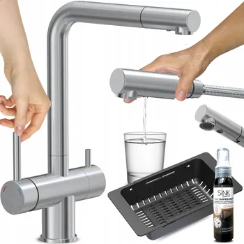 Vodovodní baterie Kuchyňská baterie stojánková Sink Quality ELLEN stříbrná