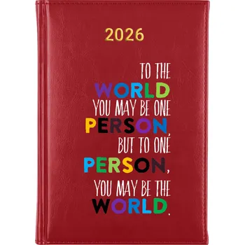 Kalendář Knižní kalendář 2026 A5 červený