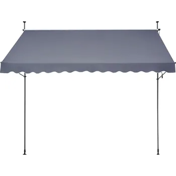 Stínicí technika Balkónová markýza, terasová 120 x 350 cm šedá