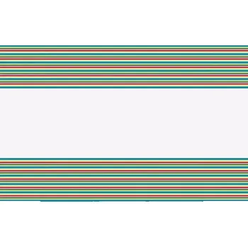 Jednorázový ubrus Plastový ubrus bílý s barevnými pruhy 137 x 274 cm