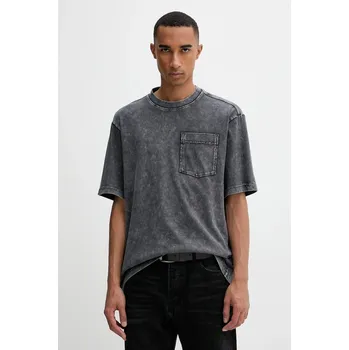 Bavlněné tričko G-Star Washed pocket D26825.C756 šedá 90A, vel. S