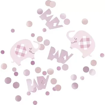 Party dekorace Konfety Sloník s květinami růžový