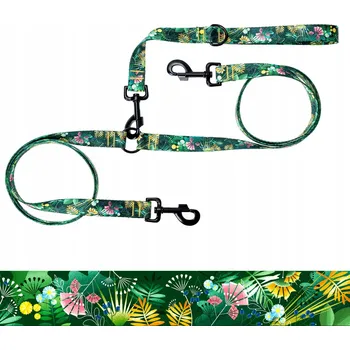 Vodítko pro psa Vodítko pro dva psy Ukory popruh 1,58 m