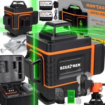 Měřící laser Křížový laser BIGSTREN samonivelační 4D laser 16 linií s dosahem 25 m