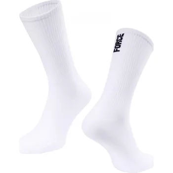 Pánská móda FORCE Dlouhé ponožky FORCE LONGER SLIM, bílé - L - XL (42 - 46)