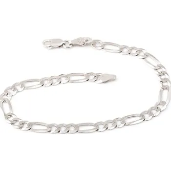 Náramek Stříbrný náramek figaro 19 cm 63497F