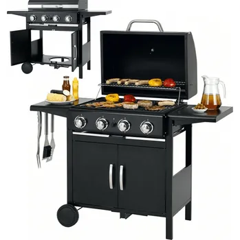 Zahradní gril ZAHRADNÍ PLYNOVÝ GRIL TEPRO 4 HOŘÁKY 12KW VÝKONNÝ