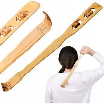 Masážní přístroj Škrabadlo na záda BAMBUSOVÉ MASÁŽNÍ PŘÍSTROJ 45cm EKO Přírodní DRÁP ŠKRABKA