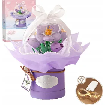 ostatní stavebnice Plastové Stavebnice QBI Svítící koule Fialky 1081299