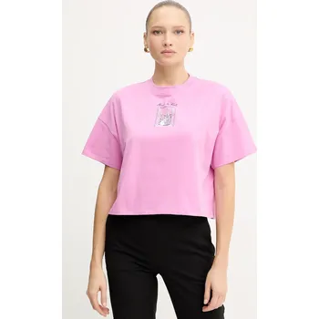 Pánské oblečení Bavlněné tričko Karl Lagerfeld A4W17086 růžová 30X, vel. XS