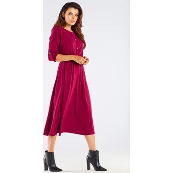 Dámské šaty Awama Woman's Dress A452 Awama tmavě červená 1712859