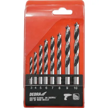 Vrták Dedra WDBS08 Sada vrtáků do dřeva, 8 ks