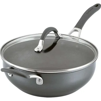 Pánev Wok na indukci SCRATCHDEFENSE A1 26 cm, 4,25 l, s poklicí, hliník, Circulon
