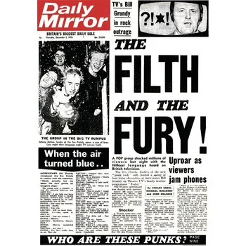 Plakát Plakát, Obraz - Sex Pistols - Daily Mirror