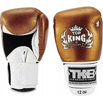 Boxerské rukavice Boxerské rukavice Top King TKBGEM-02A-WH-GD-10 10 oz