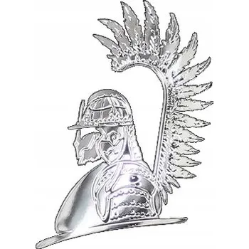 Samolepicí dekorace na vozidlo Niklovaná nálepka HUSAR - Busta