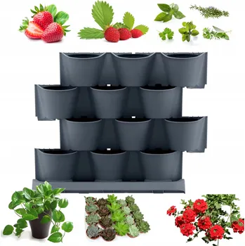 Květináč Plast Květináč černý, Botle 67 cm x 18,8 x 55 cm