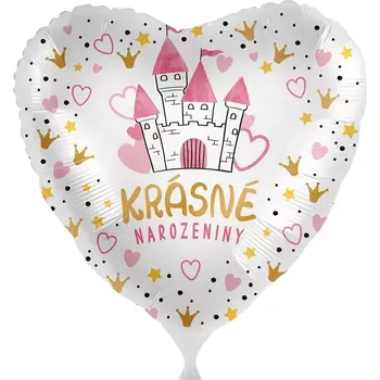 Balónek Foliový balonek Krásné narozeniny - Princeznovský hrad - 43cm