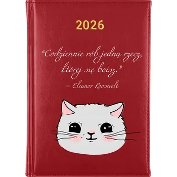 Diář Knižní kalendář 2026 A5 červený