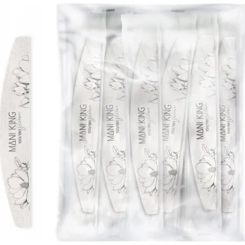 Pilník na nehty 100/180 Půlměsíc Slim ve Fólii Flora Mani King 25 ks