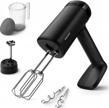 Ruční mixér PHILIPS HR3781/10 500W LED 2v1 černý + nástavec pro ponorný mixér