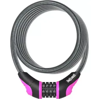 Zámek na kolo ONGUARD zámek spirála 1800x10 mm kódový růžový