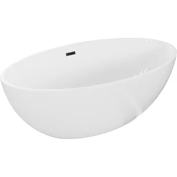 Vana MEXEN NIKE VOLNĚ STOJÍCÍ VANA BÍLÁ 175x100 ČERNÁ