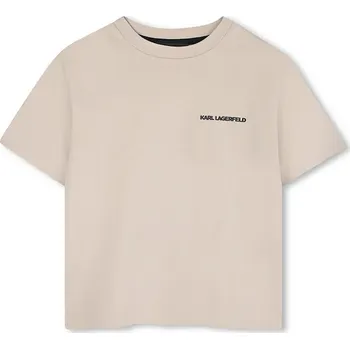 Chlapecké tričko Dětské bavlněné tričko Karl Lagerfeld Z30964.114.150 béžová 80X, vel. 114
