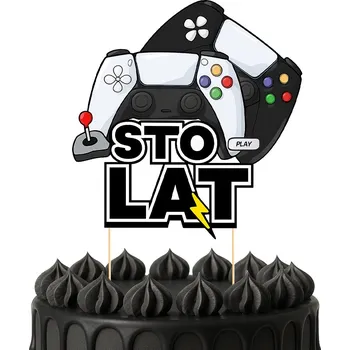 Obraz OZDOBA NA DORT TOPPER HERNÍ TÉMA HRY DEKORACE K NAROZENINÁM