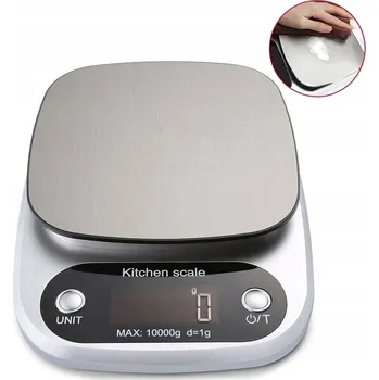 Kuchyňská váha PRECIZNÍ KUCHYŇSKÁ VÁHA 10 kg 10000g / 1g DISPLEJ ŠPERKAŘSKÁ + BATERIE
