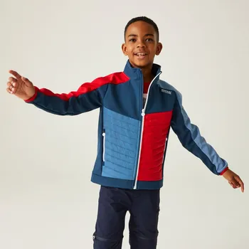 Dětská hybridní bunda Regatta BRYNDEN tmavě modrá/červená 122-128