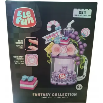 ostatní stavebnice Stavebnice EleFun Fantasy Collection roztomilý hrníček fialový 284 dílků 6+