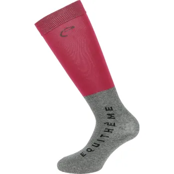 Vybavení pro jezdce EQUITHÈME Podkolenky Compet Equithème, 2 páry, burgundy/light grey 36-41