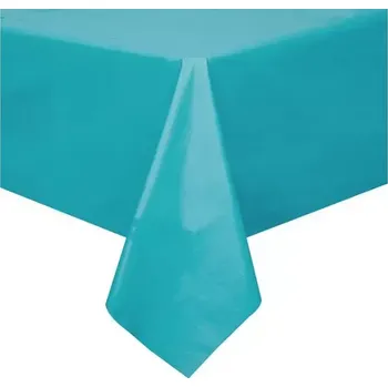 Jednorázový ubrus Plastový party ubrus karibsky modrý 137 x 274 cm