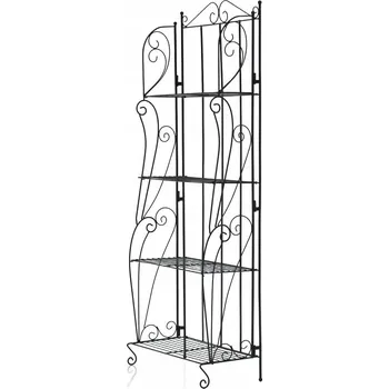 Knihovna Regál Lea z masivního železa v rustikálním stylu, skládací a odolný