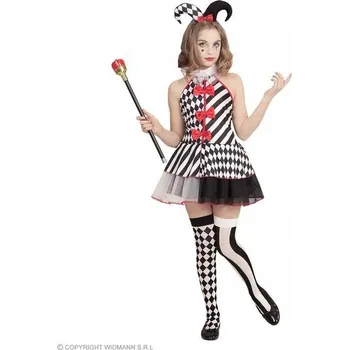 Karnevalový kostým KOSTÝM HARLEY QUINN ARLEKIN BŁAZEN PIERROT 128