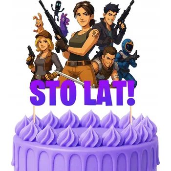 Obraz TOPER NA DORT TOPPER HRA BANÁN LAMA STO LET DEKORACE NAROZENINY