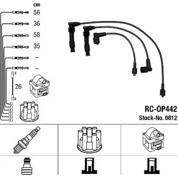 Zapalovací kabel Sada kabelů pro zapalování NGK 0812