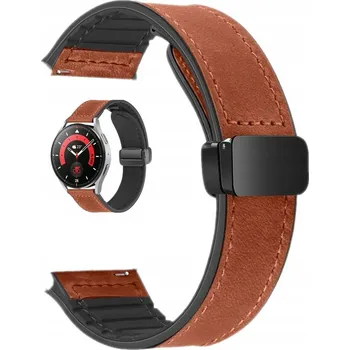 Řemínek na hodinky HNĚDÝ MAGNETICKÝ ŘEMÍNEK ŘEMÍNEK 20MM PRO HODINKY SAMSUNG AMAZFIT GARMIN