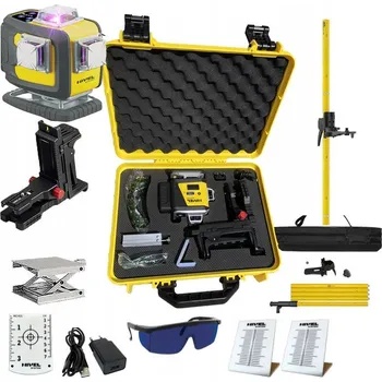 Měřící laser Křížový laser fialový 4x360° Nivel System CL4D-P + stativ SJJM1