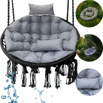 Polštář Polštář Blomster 110 x 100 x 10 šedý