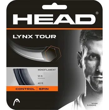Struna na výplet tenisové rakety Tenisový výplet HEAD LYNX TOUR Černý 1,20 mm 12 m