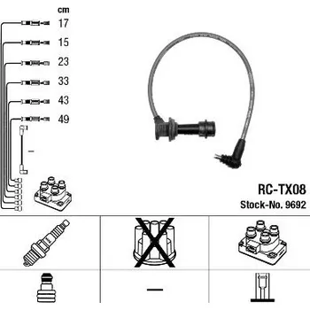 Zapalovací kabel Sada kabelů pro zapalování NGK 9692