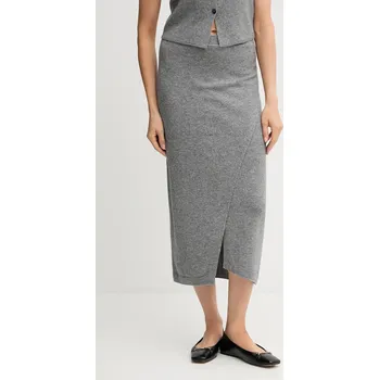 Dámská sukně Vlněná sukně OUI šedá barva, maxi, pouzdrová, 88299 90X, vel. 36