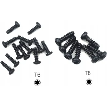 Herní konzole SADA 19 ČERNÝCH ŠROUBKŮ ŠROUBKY VRUTY T8 T6 PRO OVLADAČ XBOX ONE