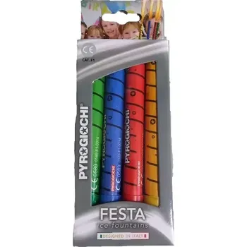 Dortová svíčka Fontány na dort barevné 4 ks